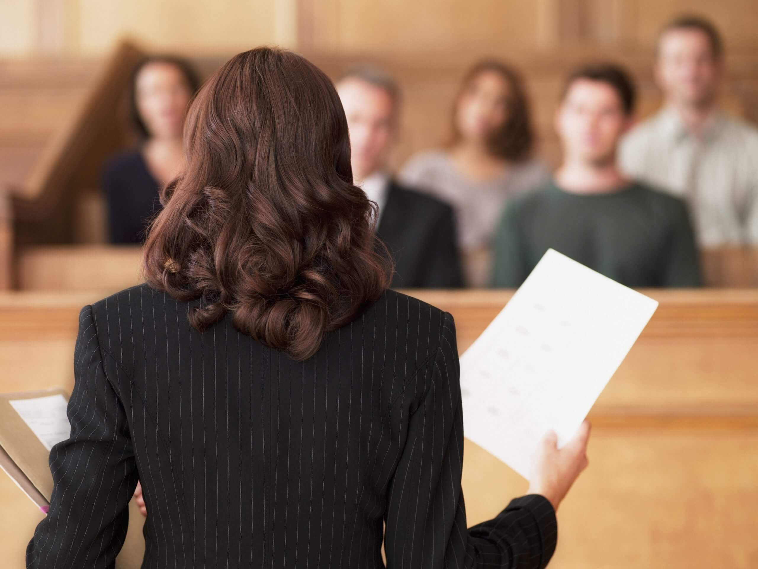 Courtroom during a trial